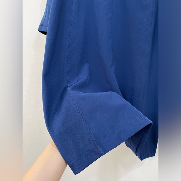 Chico's Zenergy Knit Insert Elegant Blue Sleeve Women's Dress UPF Sz 14 NWT - Picture 7 of 15